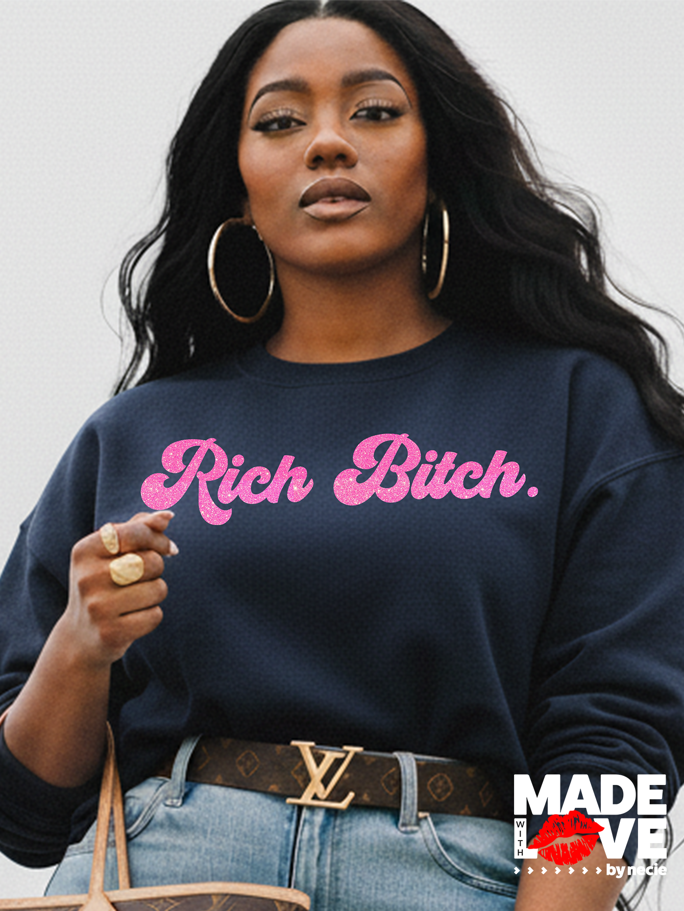 Rich B!tch Crewneck Sweatshirt
